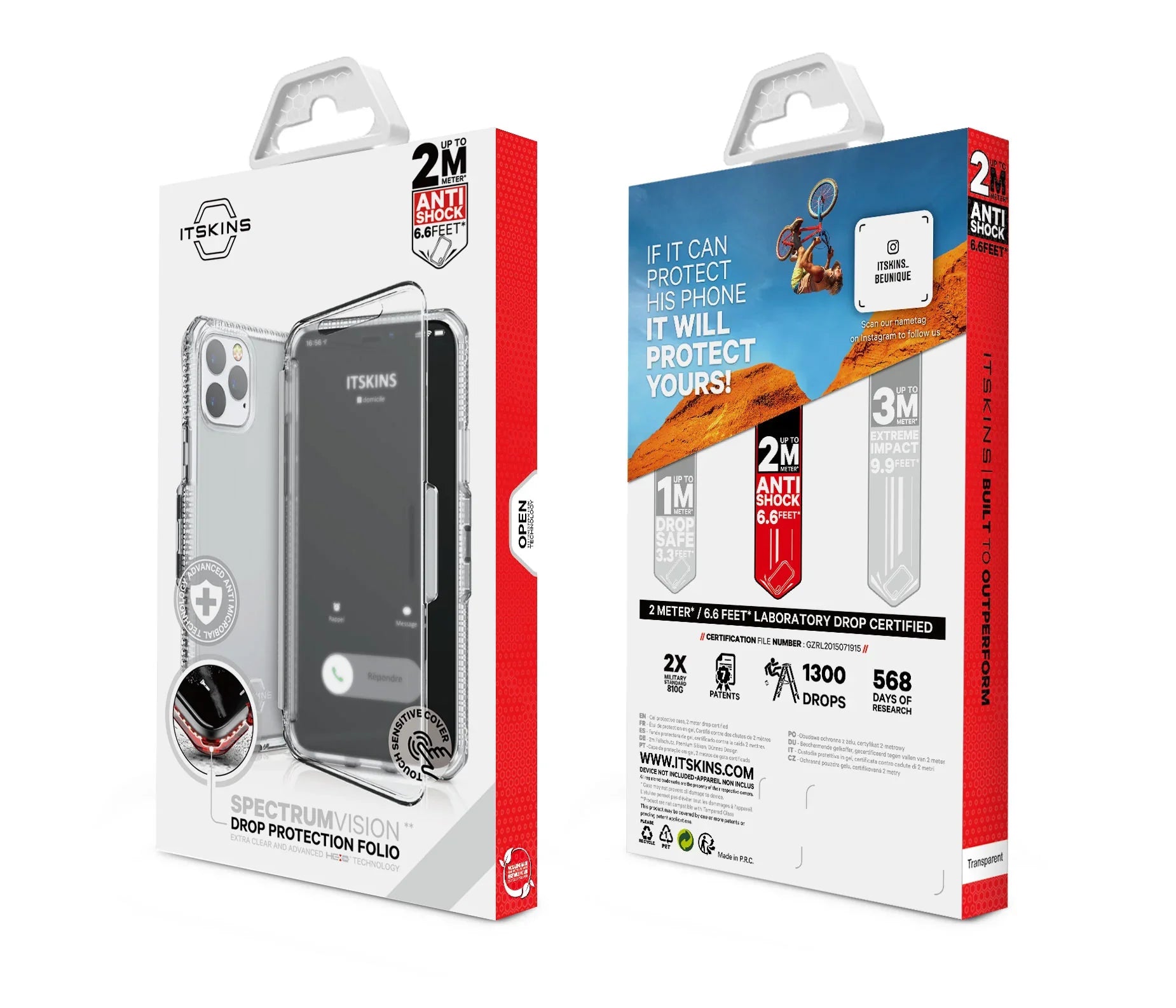 Itskins Spectrum Vision Clear iPhone 11 Pro Case - Transparent - Tashqila Itskins Spectrum Vision Clear iPhone 11 Pro Case - Transparent - Tashqila